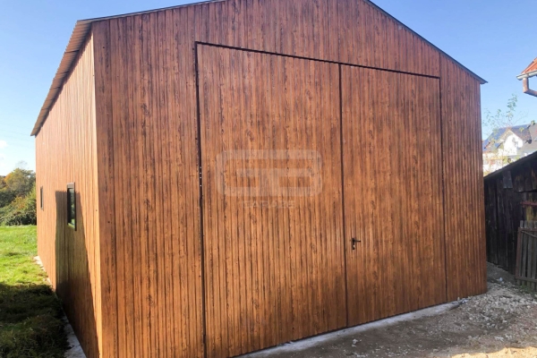 Ogłoszenie - Garaż blaszany 6x9 Brama + 3x okno drewnopodobny  Dach dwuspadowy GB184. Zdjęcie 7