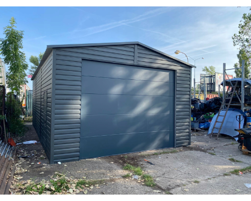 Ogłoszenie - Garaż blaszany 5x9m brama segmentowa. Zdjęcie 1