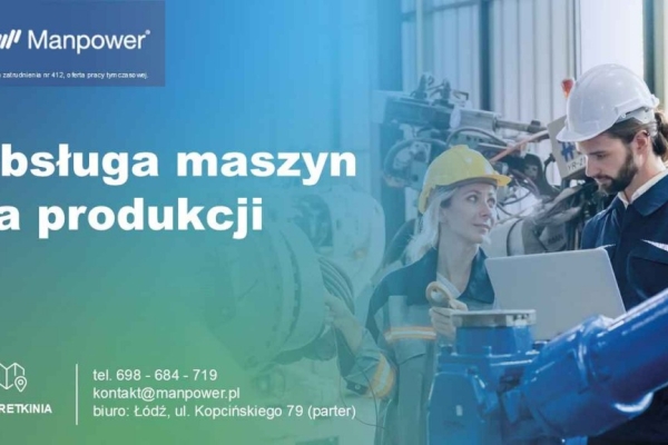 Ogłoszenie - Obsługa maszyn na produkcji. Zdjęcie 1