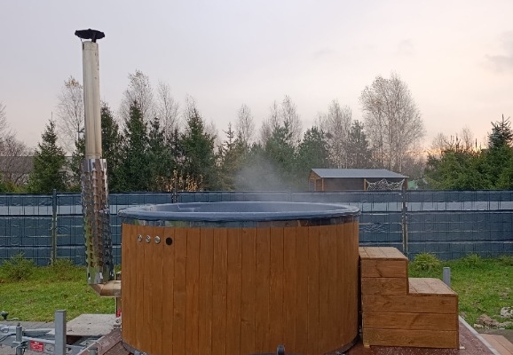 Ogłoszenie - Mobilna balia opalana drewnem (jacuzzi) z transportem- całe Pomorze. Zdjęcie 2