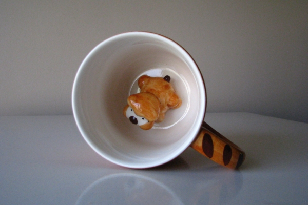 Ogłoszenie - Urocze kubki w kropki z figurką delfina i pieska w środku 3D. Zdjęcie 5