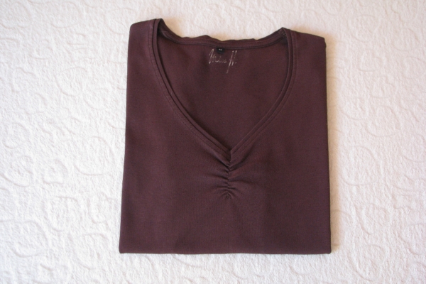 Ogłoszenie - Brązowa koszulka, bluzka z krótkim rękawem, T-shirt, rozm. 42 / L. Zdjęcie 3