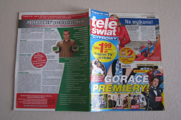 Ogłoszenie - Tele 14 - Tele świat cyfrowy - gazeta, program telewizyjny kwiecień 2016 roku. Zdjęcie 2