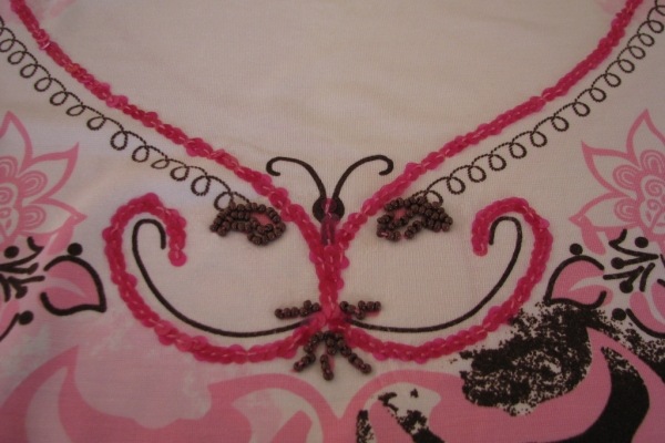 Ogłoszenie - Koszulka damska, bluzka z rękawem 3/4, rozm. M / L cekiny, koraliki. Zdjęcie 4