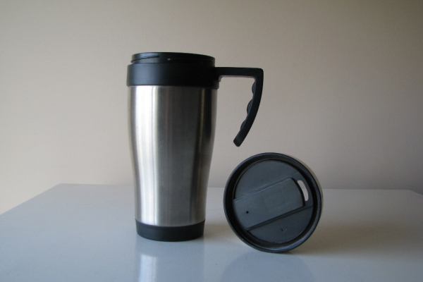 Ogłoszenie - Stalowy kubek termiczny z pokrywką 0,4 l. Zdjęcie 3