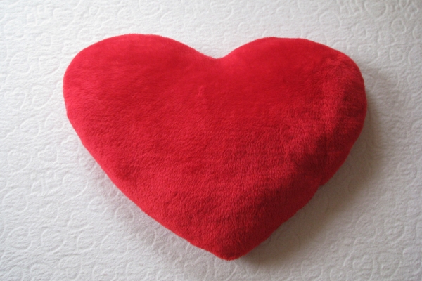 Ogłoszenie - Poduszka – serce na Walentynki - pluszowa przytulanka 60 x 45 cm. Zdjęcie 7