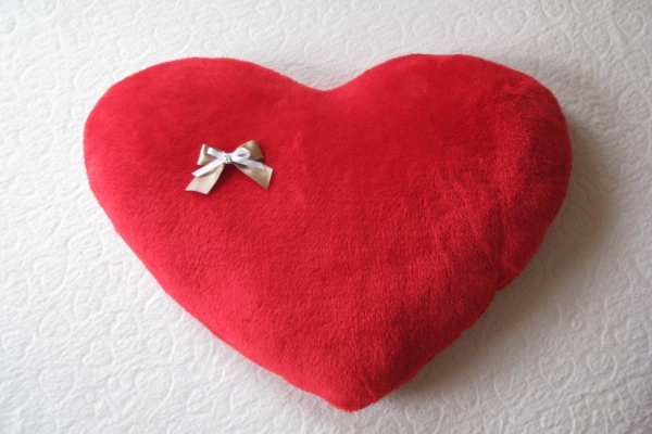 Ogłoszenie - Poduszka – serce na Walentynki - pluszowa przytulanka 60 x 45 cm. Zdjęcie 5