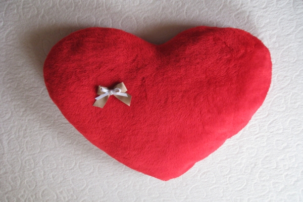 Ogłoszenie - Poduszka – serce na Walentynki - pluszowa przytulanka 60 x 45 cm. Zdjęcie 8