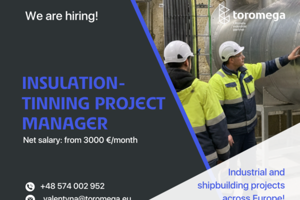 Ogłoszenie - Insulation – Tinning Project Manager. Zdjęcie 1