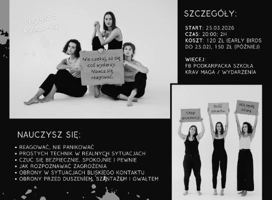 Ogłoszenie - Warsztaty samoobrony dla kobiet w Tarnobrzegu. Zdjęcie 1