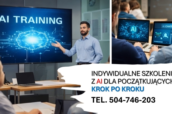 Ogłoszenie - Szkolenia z AI dla osób fizycznych, indywidualnie, tel. 504-746-203, pomoc, konsultacje. Zdjęcie 1
