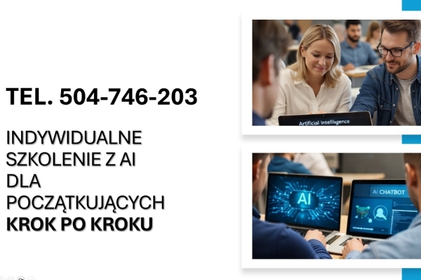 Ogłoszenie - Sztuczna inteligencja, szkolenie indywidualne do osób fizycznych, prywatnych, tel. 504-746-203. Zdjęcie 1