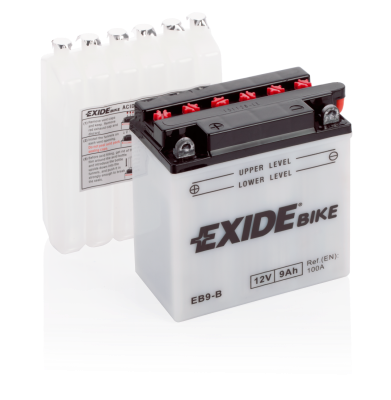 Ogłoszenie - Akumulator motocyklowy EXIDE EB9-B YB9-B 12V 9Ah 100A EN L+. Zdjęcie 1