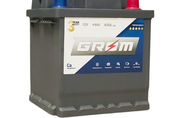 Ogłoszenie - Akumulator Grom 44Ah 420A EN Kostka PRAWY PLUS. Zdjęcie 1