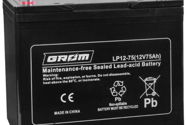 Ogłoszenie - Akumulator żelowy GROM 12V 75Ah LP12-75. Zdjęcie 1