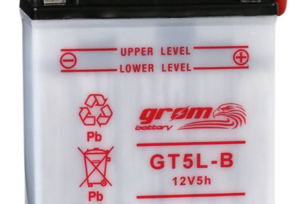 Ogłoszenie - Akumulator motocyklowy GROM YB5L-B 12V 5Ah 80A P+. Zdjęcie 1