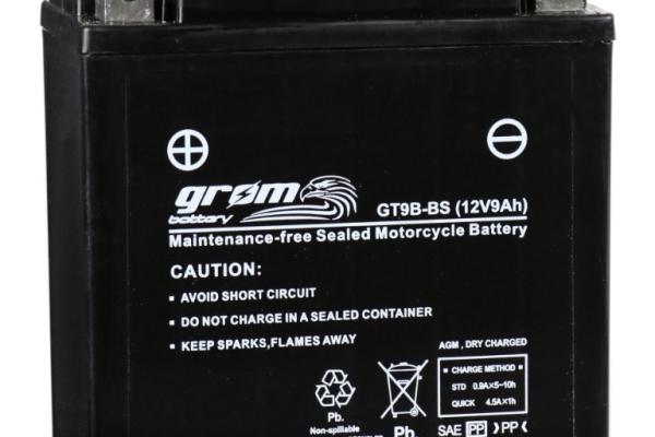 Ogłoszenie - Akumulator motocyklowy GROM GT9B-BS ETX9C-BS 12V 9Ah 120A L+. Zdjęcie 1