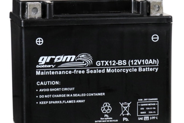 Ogłoszenie - Akumulator motocyklowy GROM GTX12-BS YTX12-BS 12V 10Ah 180A L+. Zdjęcie 1