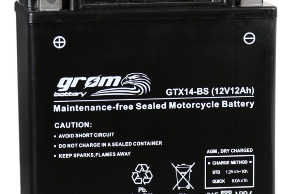 Ogłoszenie - Akumulator motocyklowy GROM GTX14-BS YTX14-BS 12V 12Ah 200A L+. Zdjęcie 1