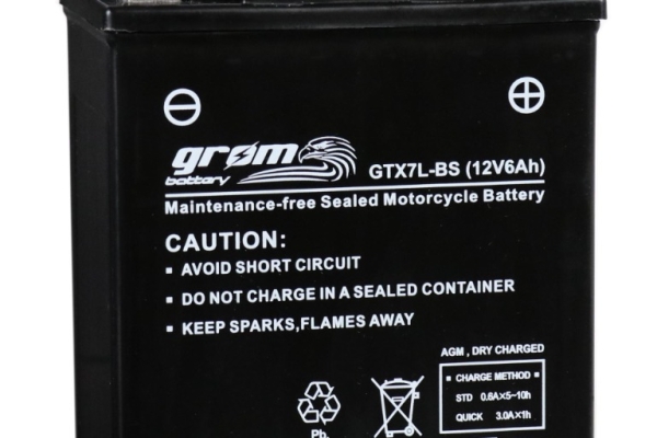 Ogłoszenie - Akumulator motocyklowy GROM GTX7L-BS YTX7L-BS 12V 6Ah 120A P+. Zdjęcie 1
