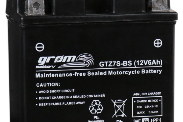 Ogłoszenie - Akumulator motocyklowy GROM GTZ7S-BS YTZ7S-BS 12V 6Ah 120A P+. Zdjęcie 1