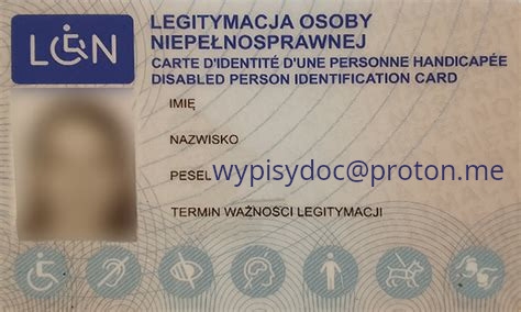 Ogłoszenie - Legitymacja Osoby Niepełnosprawnej. Zdjęcie 1