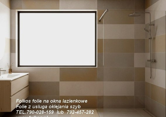 Ogłoszenie - Okno w łazience -czym zasłonić okno łazienkowe ? Folkos folie prywatyzujące na okna łazienkowe, kabiny prysznicowe Wawa. Zdjęcie 1