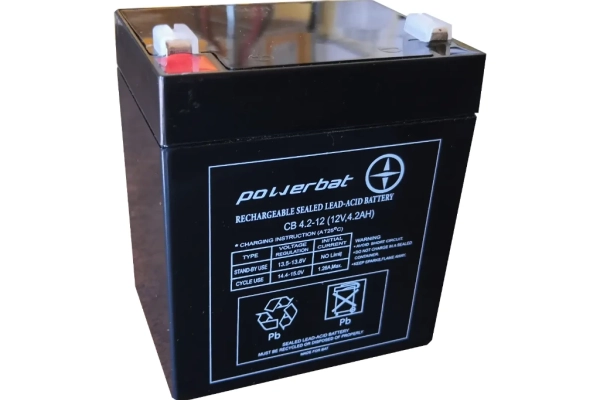 Ogłoszenie - Akumulator żelowy POWERBAT CB 4.2-12 12V 4.2Ah. Zdjęcie 1