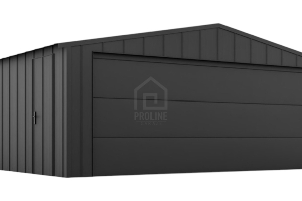 Ogłoszenie - Garaż blaszany 5x6 - brama segmentowa - drzwi - blacha na rąbek - dach dwuspadowy  PLG212. Zdjęcie 1