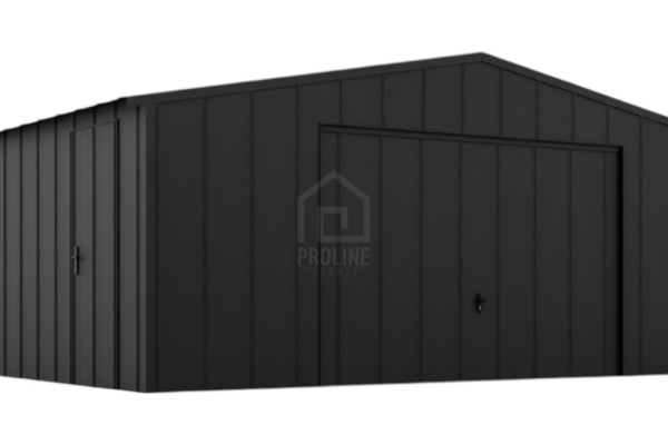 Ogłoszenie - Garaż blaszany 6x6 - brama uchylna - drzwi - blacha na rąbek - dach dwuspadowy PLG215. Zdjęcie 1