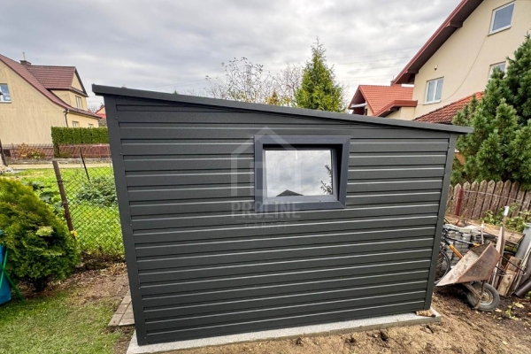 Ogłoszenie - Schowek – Domek Ogrodowy 2×3m  – Drzwi – Okno – Antracyt – Dach Spad w tył PLG229. Zdjęcie 3