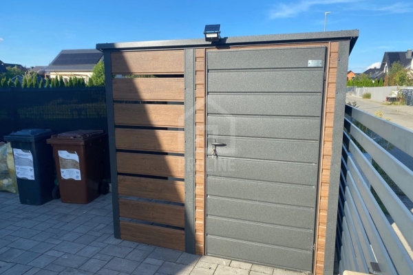 Ogłoszenie - Schowek – domek ogrodowy 1,5×1,5 – wiata 1×1,5 – drzwi – drewnopodobny – dach spad w tył PLG245. Zdjęcie 2