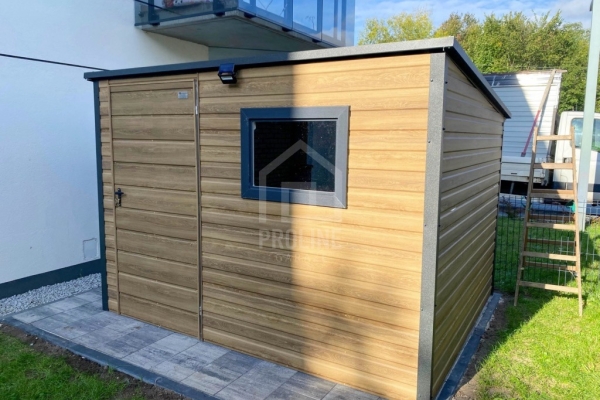 Ogłoszenie - Schowek – domek ogrodowy 3×2 – drzwi – okno - drewnopodobny – dach spad w tył PLG262. Zdjęcie 4