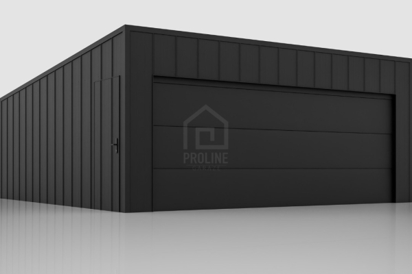 Ogłoszenie - Garaż blaszany 6x6m - brama segmentowa - drzwi - blacha na rąbek - dach spad w tył PLG217. Zdjęcie 2