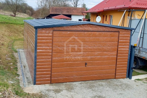 Ogłoszenie - Garaż Blaszany 4X6 - Dwuspad – Blachodachówka - Brama Uchylna - Drzwi - Okno - Drewnopodobny PLG225. Zdjęcie 3