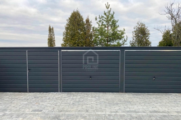 Ogłoszenie - Garaż blaszany 9,4X5m – 2xbrama uchylna – brama dwuskrzydłowa - antracyt - spad w tył PLG241. Zdjęcie 2