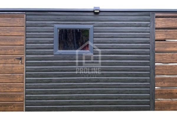 Ogłoszenie - Schowek - Domek ogrodowy 4x2m + wiata 1m  okno drewnopodobny dach spad w tył PLG190. Zdjęcie 1