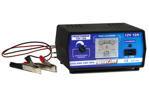 Ogłoszenie - Prostownik z regulacją ładowania GROM 12V 12A. Zdjęcie 1
