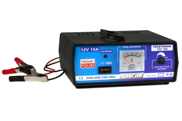 Ogłoszenie - Prostownik z regulacją ładowania GROM 12V 15A. Zdjęcie 1
