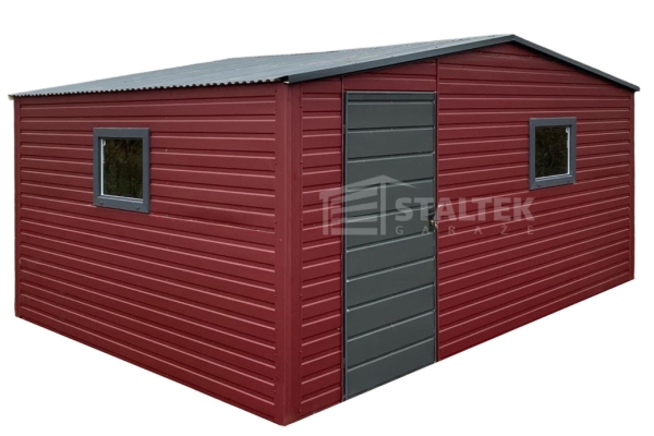 Ogłoszenie - Schowek - Domek ogrodowy 5x4m - drzwi - Antracyt - wiśnia - 2x okna Dach dwuspadowy ST190. Zdjęcie 1