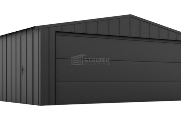 Ogłoszenie - Garaż blaszany 5x4 - brama segmentowa - drzwi - blacha na rąbek - dach dwuspadowy ST202. Zdjęcie 1