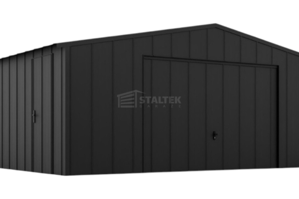 Ogłoszenie - Garaż blaszany 6x6 - brama uchylna - drzwi - blacha na rąbek - dach dwuspadowy ST207. Zdjęcie 1