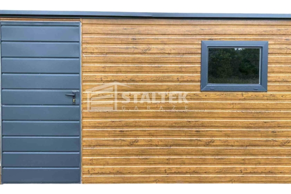 Ogłoszenie - Schowek - Domek Ogrodowy 3x2 - drzwi - okno - jasny orzech - antracyt - drewnopodobny - dach spad w tył  ST158. Zdjęcie 1