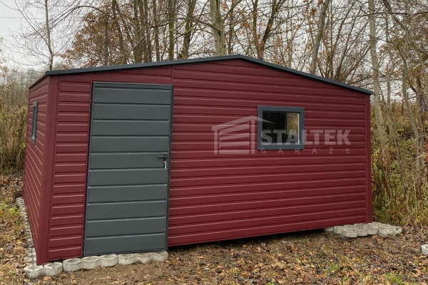 Ogłoszenie - Schowek - Domek ogrodowy 5x4m - drzwi - Antracyt - wiśnia - 2x okna Dach dwuspadowy ST190. Zdjęcie 2