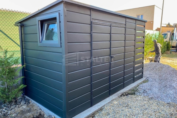 Ogłoszenie - Schowek – Domek Ogrodowy 3,2×2 – Wiata 0,7×2 – Brama – Okno – Antracyt – Rynny - Dach Spad w tył ST221. Zdjęcie 2