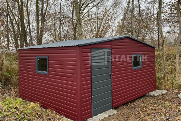 Ogłoszenie - Schowek - Domek ogrodowy 5x4m - drzwi - Antracyt - wiśnia - 2x okna Dach dwuspadowy ST190. Zdjęcie 3