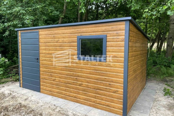 Ogłoszenie - Schowek - Domek Ogrodowy 3x2 - drzwi - okno - jasny orzech - antracyt - drewnopodobny - dach spad w tył  ST158. Zdjęcie 4