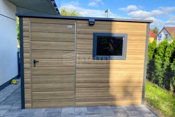 Ogłoszenie - Schowek – domek ogrodowy 3×2 – drzwi – okno - drewnopodobny – dach spad w tył ST253. Zdjęcie 3