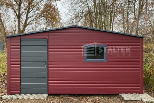 Ogłoszenie - Schowek - Domek ogrodowy 5x4m - drzwi - Antracyt - wiśnia - 2x okna Dach dwuspadowy ST190. Zdjęcie 4