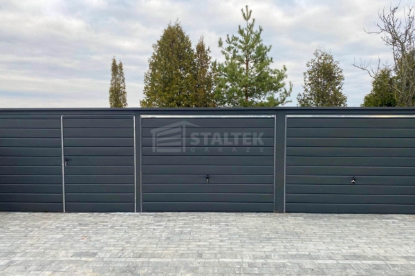 Ogłoszenie - Garaż blaszany 9,4X5m – 2xbrama uchylna – brama dwuskrzydłowa - antracyt - spad w tył ST232. Zdjęcie 2